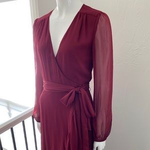 Women’s long-sleeve wrap dress